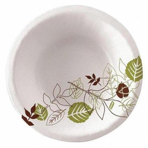 DESCRIPTION: (1) CASE OF (500) ROUND PAPER BOWL BRAND/MODEL: DIXIE #15J135 INFORMATION: WHITE/BROWN/GREEN RETAIL$: $145.50 SIZE: 12 OZ QTY: 1