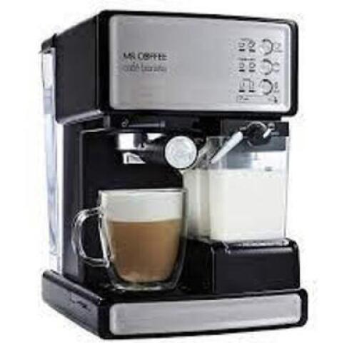 DESCRIPTION: (1) CAFE BARISTA CUSTOM BREW BRAND/MODEL: MR. COFFEE INFORMATION: STAINLESS STEEL RETAIL$: $199.99 EA QTY: 1