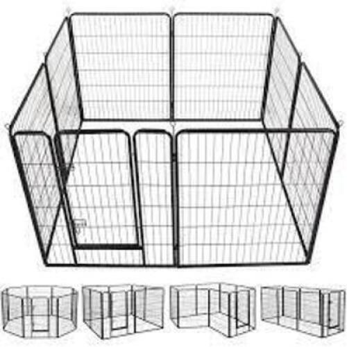 DESCRIPTION: (1) OUTDOOR DOG FENCE BRAND/MODEL: YAHEETECH #613782 INFORMATION: BLACK SIZE: 47" 8 PANEL RETAIL$: $125.99 EA QTY: 1