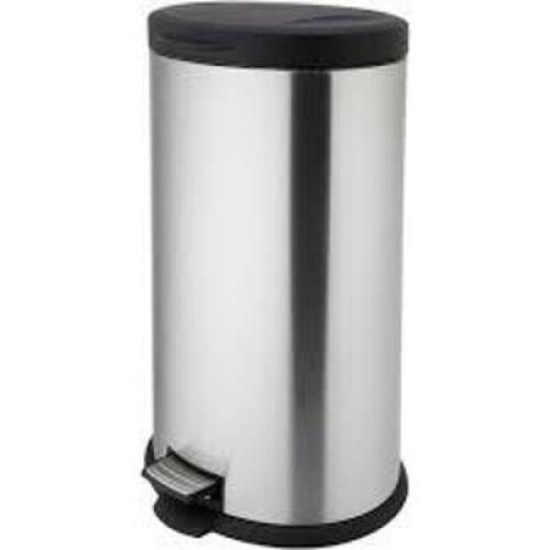 DESCRIPTION: (1) OVAL STEP TRASH CAN BRAND/MODEL: BETTER HOMES AND GARDENS INFORMATION: STAINLESS SIZE: 40L RETAIL$: $48.96 EA QTY: 1