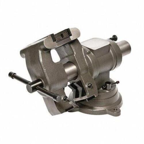 DESCRIPTION: (1) STANDARD DUTY MULTI-JAW ROTATING VISE BRAND/MODEL: PALMGREN #19D159 RETAIL$: $311.14 SIZE: 5 IN JAW WIDTH, 4 IN MAX OPENING , 3-1/2 I