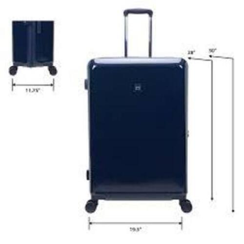 DESCRIPTION: (1) ROLLING LUGGAGE BRAND/MODEL: THE HOME EDIT INFORMATION: BLUE SIZE: 28" RETAIL$: $129.00 EA QTY: 1