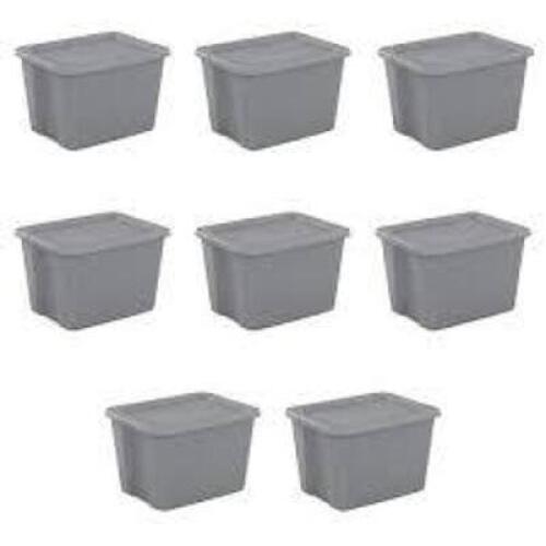 DESCRIPTION: (6) PLASTIC TOTE BOX BRAND/MODEL: STERILITE #2186 SIZE: 18 GALLON RETAIL$: $67.49 TOTAL QTY: 6