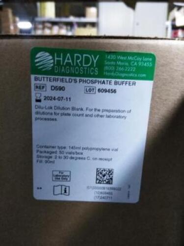 DESCRIPTION: (1) CASE OF (50) VIALS PHOSPHATE BUFFERBRAND/MODEL: HARDYQTY: 1