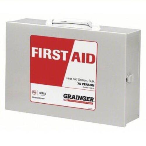DESCRIPTION: (1) FIRST AID KITBRAND/MODEL: 463L94SIZE: 75 PERSON KITRETAIL$: $222.06 EAQTY: 1