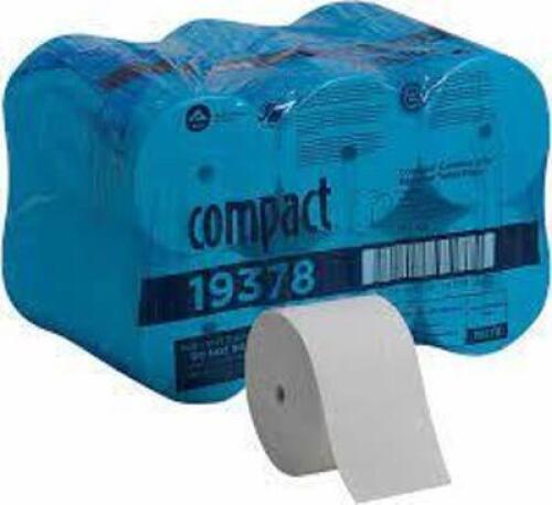 DESCRIPTION: (1) CASE OF (18) ROLLS OF HIGH CAPACITY TOILET PAPER BRAND/MODEL: COMPACT #19378 RETAIL$: $63.99 SIZE: 1500 SHEETS PER ROLL QTY: 1