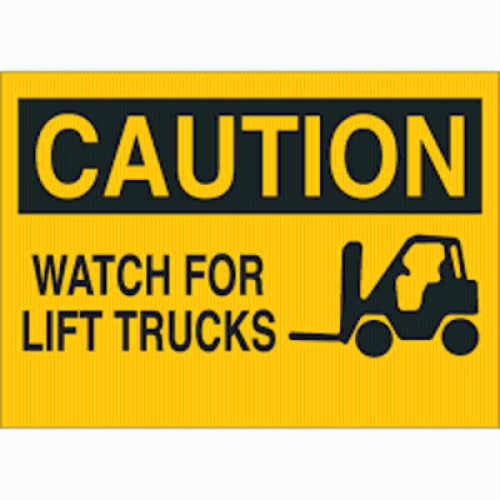 DESCRIPTION: (4) WATCH FOR LIFT TRUCKS BRAND/MODEL: BRADY SIZE: 10X14 RETAIL$: $17.09 EA QTY: 4