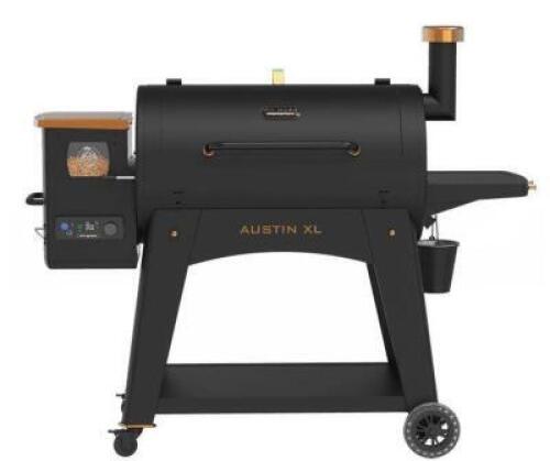 DESCRIPTION: (1) WOOD FIRE PELLET GRILL & SMOKER BRAND/MODEL: PIT BOSS/PB1000NX INFORMATION: 1000 SQIN COOKING SPACE, 30LB PELLET HOPPER, BOTTLE OPENE