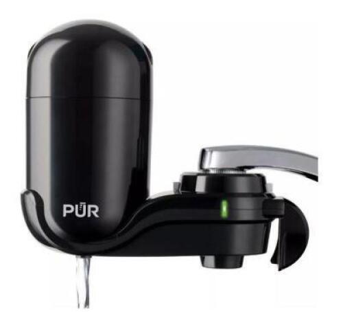 DESCRIPTION: (1) FAUCET VERTICAL MOUNT WATER FILTRATION SYSTEM BRAND/MODEL: PUR INFORMATION: REMOVES UP TO 70 CONTAMINANTS RETAIL$: $19.99 SIZE: 5.25