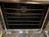 DESCRIPTION: DOUBLE STACK GAS CONVECTION OVEN ON CASTERSWS BRAND/MODEL: BLODGETT INFORMATION: IN GREAT SHAPE LOCATION: KITCHEN QTY: 1 - 5