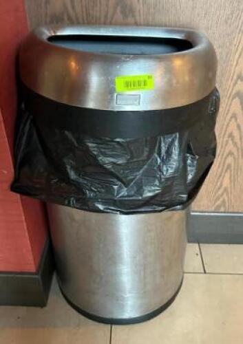 DESCRIPTION: STAINLESS TRASH BIN LOCATION: DINING AREA QTY: 1