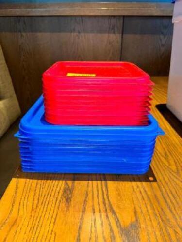 NAME: ASSORTED FOOD STORAGE LIDS DESCRIPTION: ASSORTED FOOD STORAGE LIDS LOCATION: MAIN DINING QTY: 1