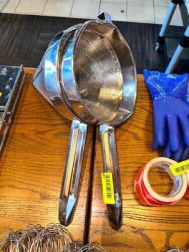 NAME: (2)- STRAINERS DESCRIPTION: (2)- STRAINERS LOCATION: MAIN DINING QTY: 2