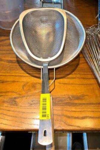 NAME: (2)- STRAINERS DESCRIPTION: (2)- STRAINERS LOCATION: MAIN DINING QTY: 2