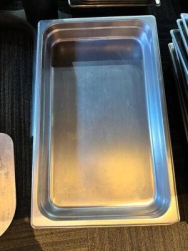 NAME: (6)- FULL SIZE INSERTS DESCRIPTION: (6)- FULL SIZE INSERTS ADDITIONAL INFORMATION: NO LIDS SIZE: 3" DEEP LOCATION: MAIN DINING QTY: 6