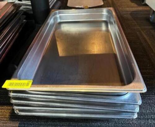 DESCRIPTION: (5) FULL SIZE STAINLESS INSERTS LOCATION: DINING AREA QTY: 5