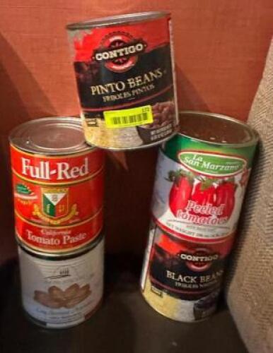DESCRIPTION: (5) CANS OF ASSORTED FOOD LOCATION: DINING AREA QTY: 5