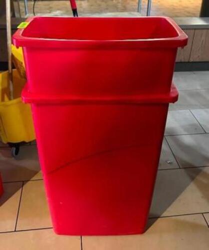 DESCRIPTION: (2) SLIM TRASH CANS LOCATION: DINING AREA QTY: 2