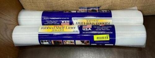 DESCRIPTION: (2) ROLLS OF RIBBED SHELF LINER LOCATION: DINING AREA QTY: 2