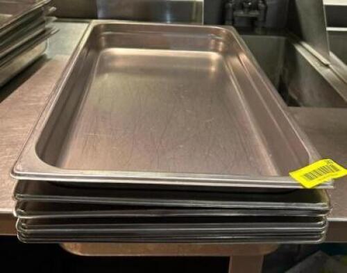 DESCRIPTION: (5) FULL SIZE STAINLESS INSERTS LOCATION: KITCHEN QTY: 5