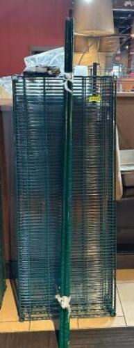 DESCRIPTION: 4-TIER WIRE SHELVING UNIT SIZE: 60"X24"X76" LOCATION: DINING AREA QTY: 1