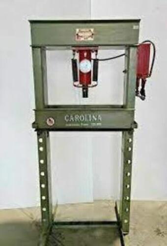 DESCRIPTION: (1) HYDRAULIC SHOP PRESSBRAND/MODEL: CAROLINA #CBP 1200SIZE: 50 TON CAPACITY FRAMERETAIL$: $1750.00 EAQTY: 1