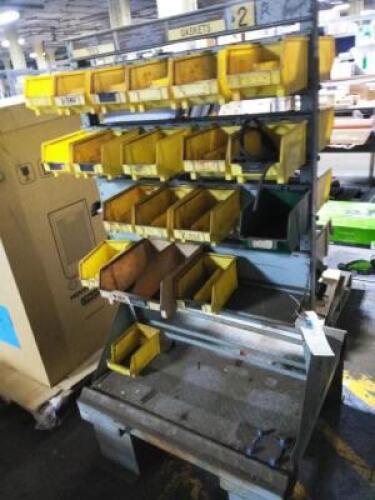 DESCRIPTION: (1) LOUVERED DOUBLE SIDED MOBILE RACK SYSTEM WITH BINS INCLUDEDBRAND/MODEL: PILLARINFORMATION: GRAY, STEELSIZE: APPROX 36" X 36" X 71"RETAIL$: $472.50 EAQTY: 1