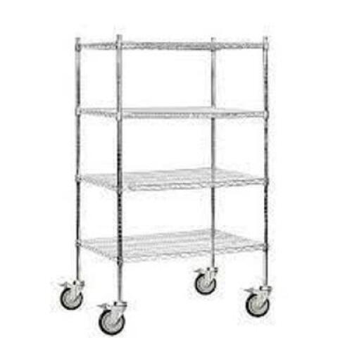 DESCRIPTION: (1) MOBILE WIRE SHELVING, SHELVES AND POLES ONLY BRAND/MODEL: SALSBURY INDUSTRIES #9648M-CHR INFORMATION: CHROME, SHELVES ONLY SIZE: 48"