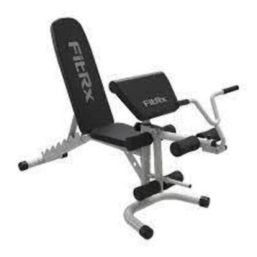 DESCRIPTION: (1) WORKOUT BENCH BRAND/MODEL: FITRX #9039SC INFORMATION: BLACK RETAIL$: $249.99 EA QTY: 1