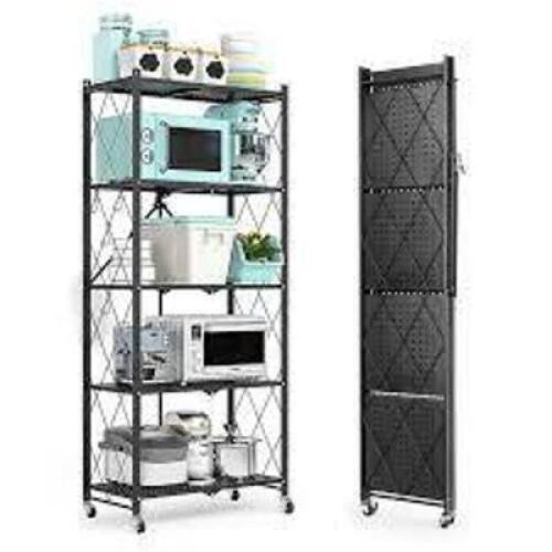DESCRIPTION: (1) FOLDABLE STORAGE SHELF BRAND/MODEL: COOKCOK SIZE: 5 TIER RETAIL$: $99.99 EA QTY: 1