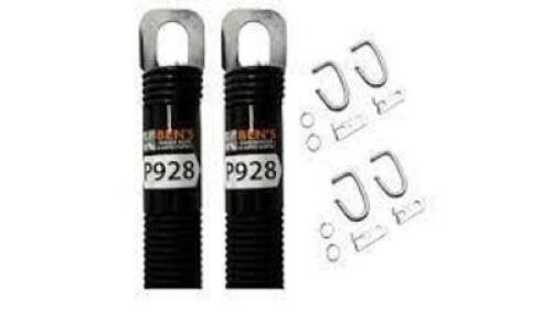 DESCRIPTION: (2) GARAGE DOOR SPRINGS BRAND/MODEL: HOLMES-HALLY INDUSTRIES #P528 INFORMATION: BLACK SIZE: 28" RETAIL$: $28.98 EA QTY: 2
