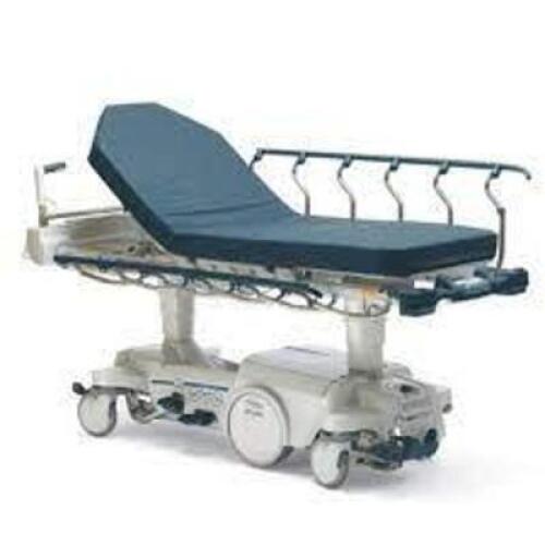 DESCRIPTION: (1) ADJUSTABLE TRANSPORT STRETCHER BRAND/MODEL: STRYKER #72 INFORMATION: BLUE MATTRESS PAD SIZE: MUST COME INSPECT RETAIL$: $3065.00 EA Q