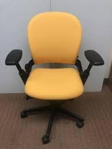 DESCRIPTION: (1) STEELCASE LEAP OFFICE CHAIR BRAND/MODEL: CRANDALL OFFICE FURNITURE INFORMATION: YELLOW SIZE: 26 � 17 � 32" RETAIL$: $999.00 EA QTY: 1