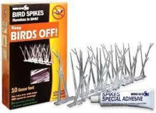 DESCRIPTION: (1) BOX OF BIRD REPELLENT SPIKES BRAND/MODEL: BIRD-X #9EZF7 SIZE: 50' KIT RETAIL$: $373.40 EA QTY: 1