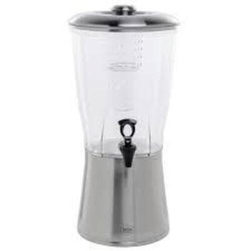 DESCRIPTION: (1) COLD BEVERAGE DISPENSER WITH INFUSER BRAND/MODEL: TABLECRAFT INFORMATION: CLEAR WITH STAINLESS STEEL SIZE: 3.5 GALLON RETAIL$: $196.0
