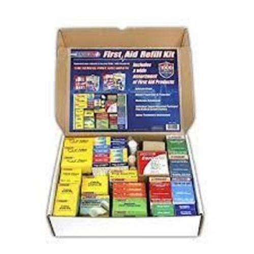 DESCRIPTION: (3) FIRST AID KIT REFILL BRAND/MODEL: 463M24 SIZE: 50 PERSON RETAIL$: $27.50 EA QTY: 3
