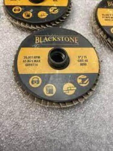 DESCRIPTION: (10) FLAP DISCS BRAND/MODEL: BLACKSTONE #08412640 SIZE: ZIRC QTY: 10