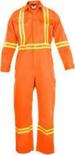 DESCRIPTION: (3) COVERALL SAFETY SUIT INFORMATION: HI-VIZ ORANGE AND REFLECTIVE SIZE: MEDIUM RETAIL$: $63.00 EA QTY: 3