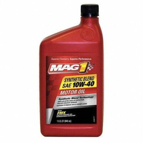 DESCRIPTION: (4) SYNTHETIC BLEND ENGINE OIL BRAND/MODEL: MAG 1 #43Y883 INFORMATION: 10W-40 RETAIL$: $3.98 EA SIZE: 1 QT QTY: 4