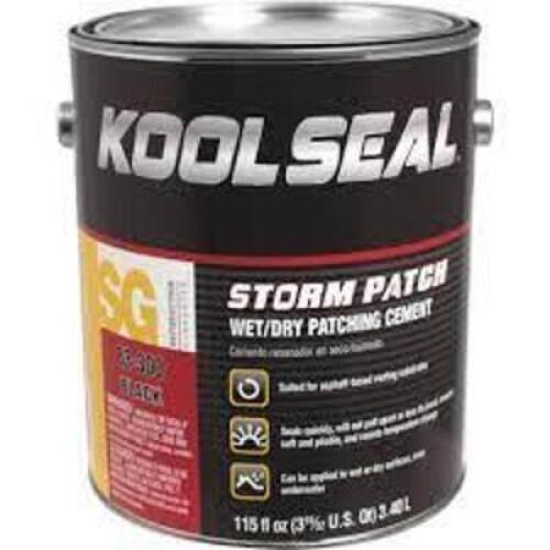DESCRIPTION: (2) STORM PATCH BRAND/MODEL: KOOL SEAL KST COATINGS #KS0083300 INFORMATION: BLACK RETAIL$: $33.99 EA SIZE: 115 FL OZ QTY: 2