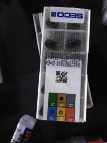 DESCRIPTION: (30) XOEX10T32R-M06CARBIDE MILLING INSERT BRAND/MODEL: SECO XOEX10T324R-M06 RETAIL$: $25.80 PER INSERT QTY: 30
