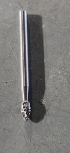 DESCRIPTION: (3) SOLID CARBIDE ABRASIVE FLAME BURR BRAND/MODEL: ATRAX 85284347 SIZE: 1/8" SD QTY: 3