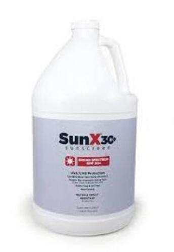 DESCRIPTION: (1) SUNSCREEN LOTION BRAND/MODEL: SUNX 30 #71771 RETAIL$: $91.92 SIZE: 1 GALLON QTY: 1
