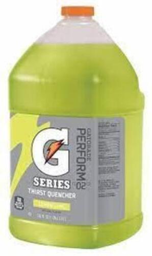 DESCRIPTION: (1) SPORTS DRINK MIX LIQUID BRAND/MODEL: GATORADE #3AW92 INFORMATION: LEMON LIME SIZE: 1 GALLON RETAIL$: $17.17EA QTY: 1