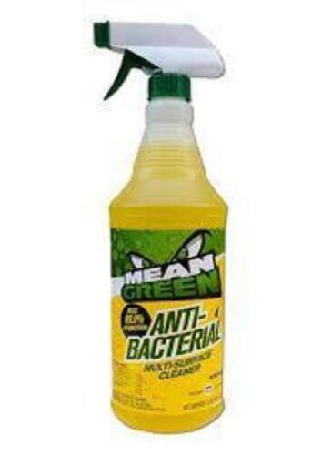 DESCRIPTION: (12) ANTI-BACTERIAL CLEANER BRAND/MODEL: MEAN GREEN #56JF18 SIZE: 1 QT RETAIL$: $5.00 EA QTY: 12