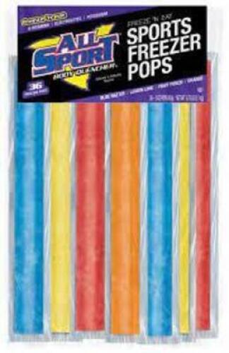 DESCRIPTION: (1) PACKS OF (36) HYDRATION FREEZER POPS BRAND/MODEL: ALL SPORT INFORMATION: VARIETY PACK RETAIL$: $10.00 EA QTY: 1