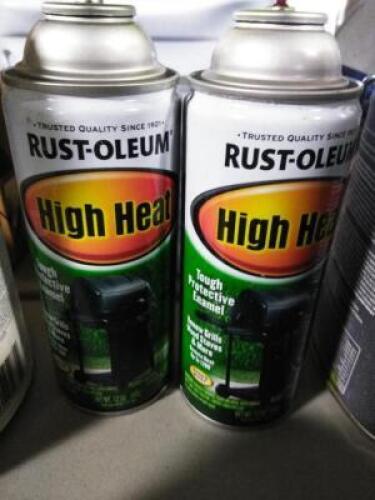 DESCRIPTION: (2) HIGHT HEAT PROTECTIVE ENAMEL BRAND/MODEL: RUST-OLEUM INFORMATION: BLACK SIZE: 12 OZ RETAIL$: $7.87 EA QTY: 2