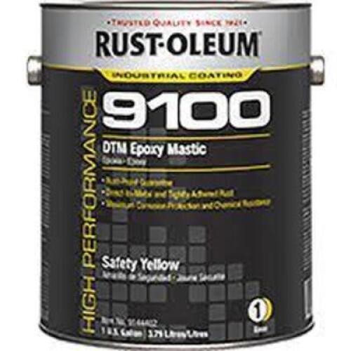 DESCRIPTION: (2) INTERIOR EXTERIOR PAINT BRAND/MODEL: RUST-OLEUM #2ZLP9 INFORMATION: SAFETY YELLOW BOTH CANS ARE BASE SIZE: 1 GALLON RETAIL$: $105.00