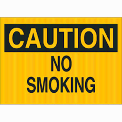 DESCRIPTION: (1) NO SMOKING SIGN BRAND/MODEL: BRADY #Y60524 SIZE: 10X7 RETAIL$: $12.99 EA QTY: 1