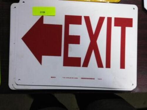 DESCRIPTION: (4) EXIT SIGN BRAND/MODEL: BRADY #22458 RETAIL$: $17.09 EA QTY: 4